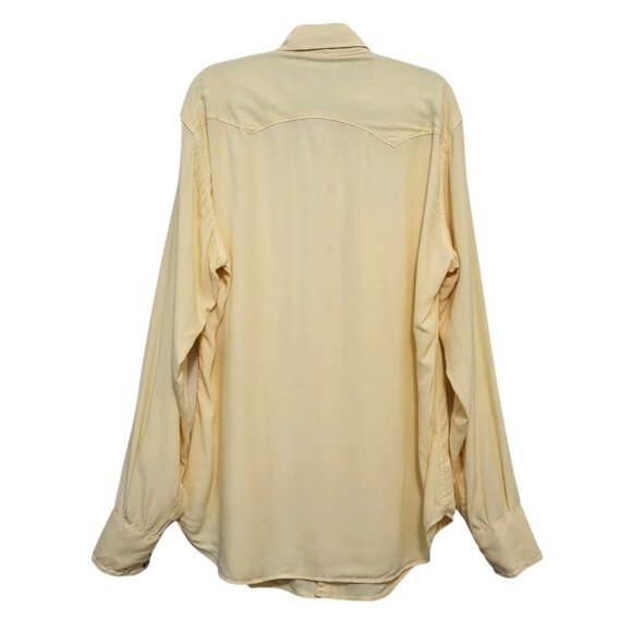 Bryceland’s Buttermilk Sawtooth Westerner Shirt Japan Made Rayon Western Snap - Picture 8 of 12